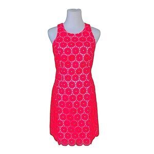 Lilly‎ Pulitzer 51982 Pearl Fiesta Pink Pinwheel Organza Dress sz 4 NWOT $348